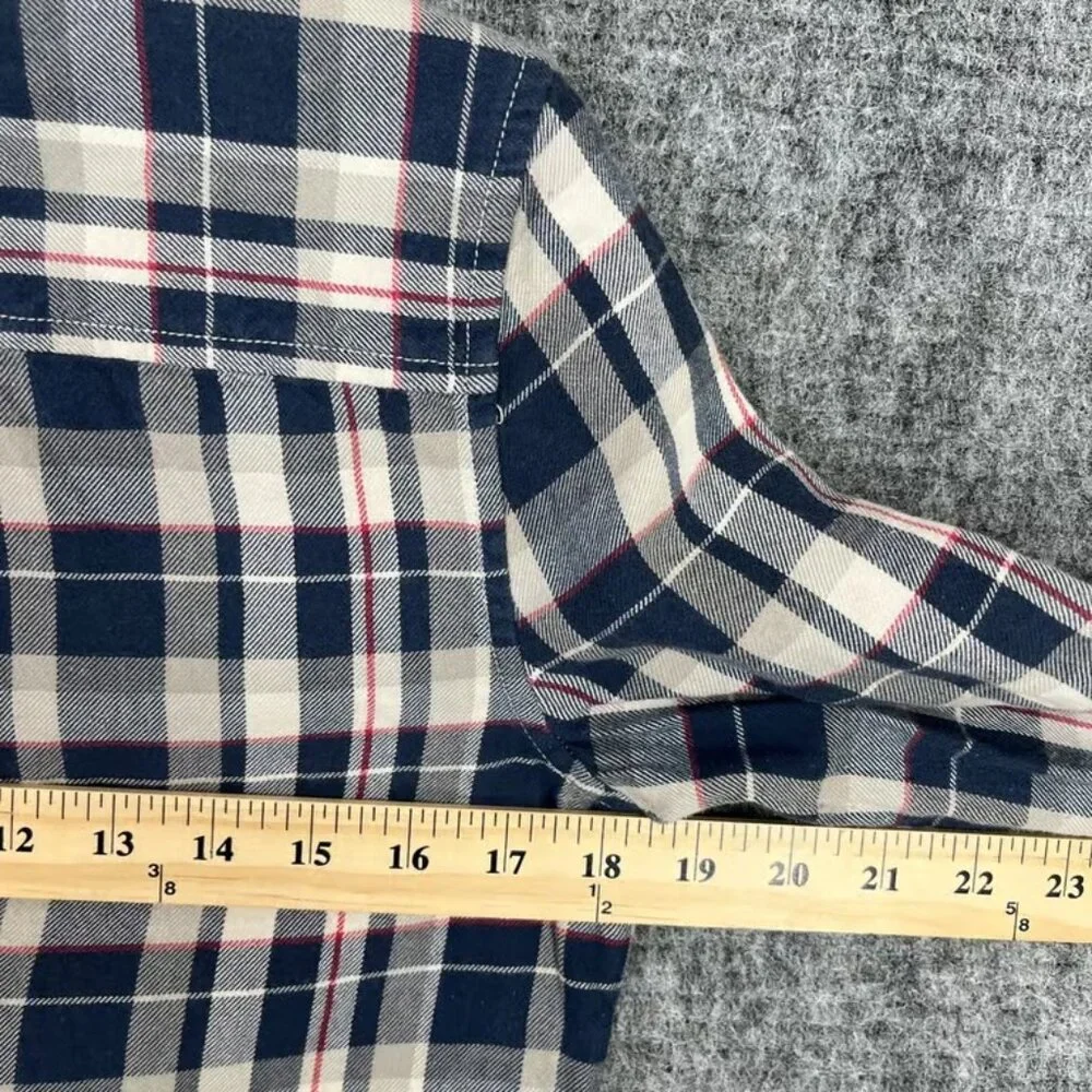 Ralph Lauren Shirt Womens S Plaid Ruffle Neck Western Rodeo Business Casual - Picture 4 of 5
